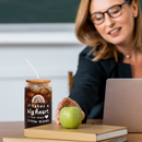 Teacher Appreciation Gifts - Funny Teacher Gifts for Women - Teacher Gifts for Christmas, Graduation Teacher Gift - New Teacher Gifts - 16OZ Can Glass