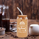 Teacher Appreciation Gifts - Funny Teacher Gifts for Women - Teacher Gifts for Christmas, Graduation Teacher Gift - New Teacher Gifts - 16OZ Can Glass