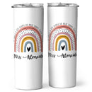 It Takes A Big Heart To Shape Little Minds - Lovely Rainbow Decor - Personalized Skinny Tumbler - Gift for Teacher