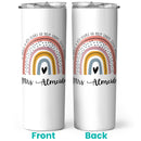 It Takes A Big Heart To Shape Little Minds - Lovely Rainbow Decor - Personalized Skinny Tumbler - Gift for Teacher