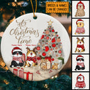 It's Christmas Time - Cats Front Christmas Tree - Personalized Cat Ornament
