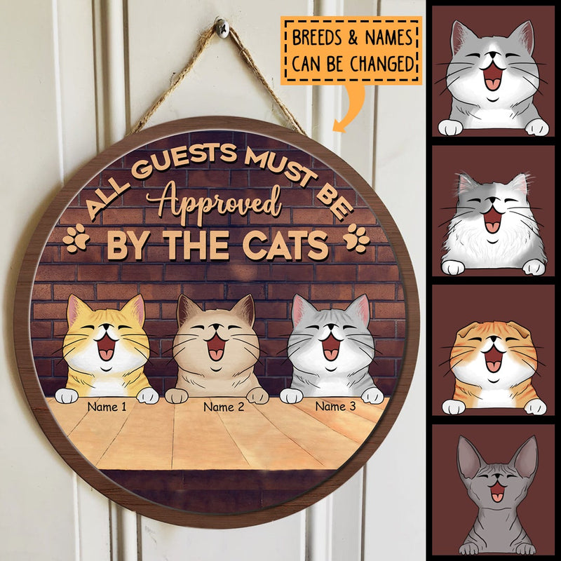Pawzity All Guests Must Be Approved By The Cats Signs, Gifts For Cat Lovers, Welcome Sign For Front Door , Cat Mom Gifts
