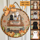 Pawzity Fall Welcome Signs, Gifts For Cats Lovers, Autumn Blessing Front Door Decor , Cat Mom Gifts