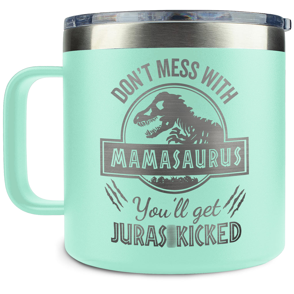 Coffee Mug, Water Cup, Don't Mess With Mamasaurus You'll Get Jurasskicked -  Funny Dinosaur Birthday Mom Gift - Presents For Mom From Husband Son  Daughter, Summer Drinkware, Kitchen Stuff, Home Kitchen Items