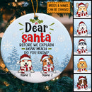 Before I Explain How Much Do You Know Circle Ceramic Ornament - Personalized Dog Lovers Decorative Christmas Ornament