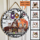 Halloween Boo Sign, Halloween Decorations For Cat Lovers, Custom Wooden Signs , Cat Mom Gifts
