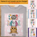Cat Mom - Pinky Style - Personalized Cat T-shirt