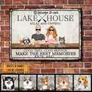 Pawzity Metal Lake House Sign, Gifts For Pet Lovers, Relax And Unwind Good Times Good Friends Personalized Family Sign
