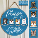 Pawzity Custom Wooden Signs, Gifts For Pet Lovers, Please Take Off Your Shoes Personalized Wood Sign
