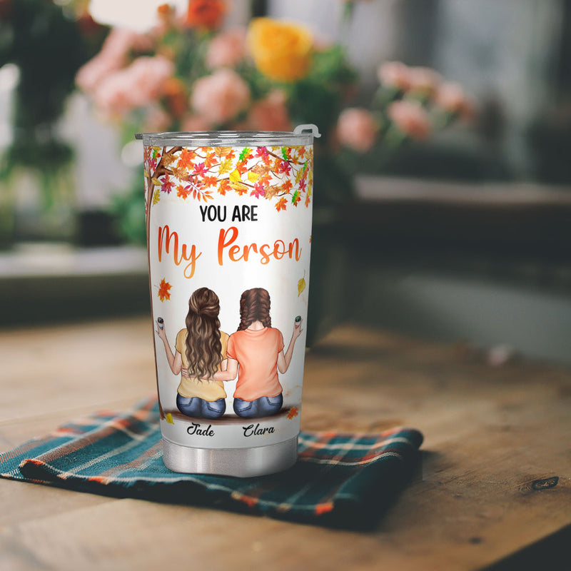 Custom Friendship Gifts - Best Friend Gifts, Happy Birthday Bestie, BFF - Personalized Tumbler Fall Gifts