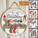 Christmas Welcome Door Signs, Gifts For Cat Lovers, Farmhouse Custom Wooden Signs , Cat Mom Gifts