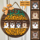 Thanksgiving Welcome Signs, Give Thanks Welcome Sign For Front Door, Fall Gifts For Cat Lovers , Cat Mom Gifts