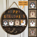 Halloween Welcome Signs, Happy Halloween Gifts For Cat Lovers, Custom Wooden Signs , Cat Mom Gifts