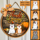Thanksgiving Signs, Gifts For Cat Lovers, Fall Custom Wooden Signs , Cat Mom Gifts