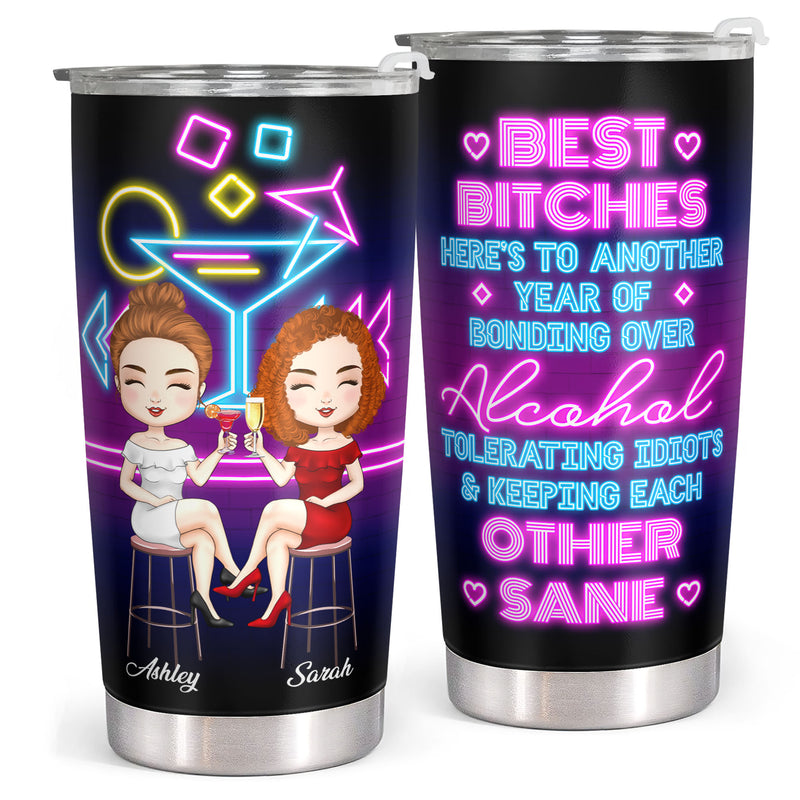 Best Bitches - Personalized Custom Tumbler - Christmas Birthday Gift For Best Friend, Bestie, BFF