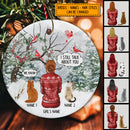 I Still Talk About You We Know Circle Ceramic Ornament - Personalized Cat Lovers Decorative Christmas Ornament