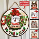 Christmas Door Decorations, Gifts For Cat Lovers, Joy To The World Colorful Letters Welcome Door Signs , Cat Mom Gifts