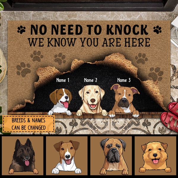 The Knifepaw No Need To Knock Custom 1 Pet Doormat – Noble Pawtrait