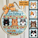 Pawzity Fall Welcome Sign, Fall Custom Wooden Signs, Leaves Are Falling Autumn Is Calling
