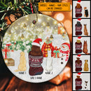 Girl And Her Dogs - Personalized Dog Christmas Ornament