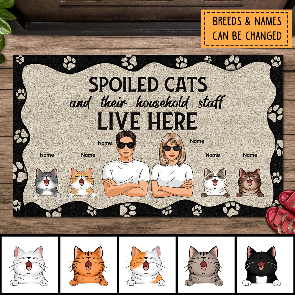 A Spoiled Rotten Cat Lives Here Coco Doormat | Collections Etc