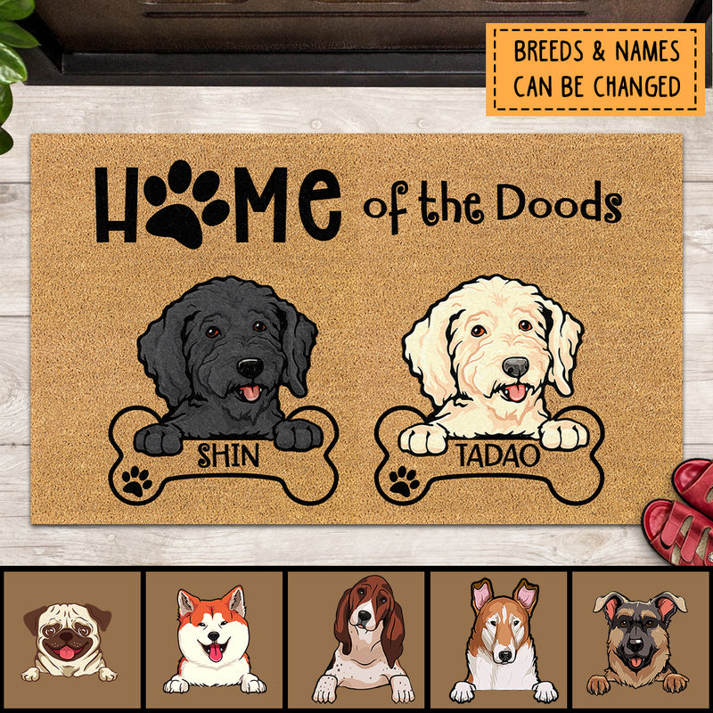 Pawzity Personalized Doormat, Gifts For Dog Lovers, Home Of The Doods Dogs & Bones Front Door Mat