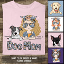 Dog Mom, Vintage Style, Dog Mom T-shirt, Dog Mom & Her Dogs, Gift For Dog Mom, Personalized Dog Lover T-shirt