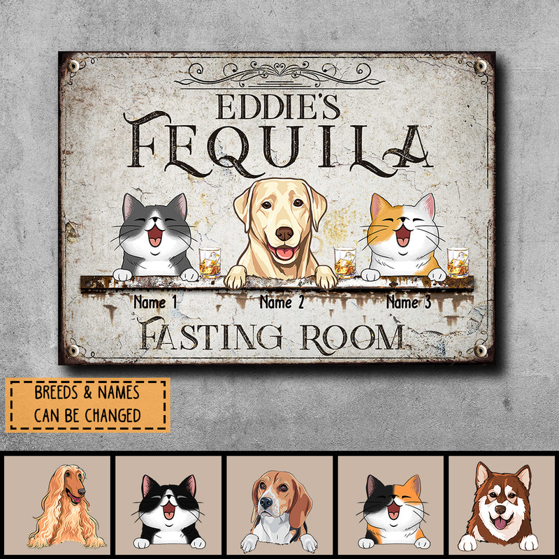 Pawzity Metal Bar Signs, Gifts For Pet Lovers, Fequila Fasting Room Vintage Signs, Personalized Housewarming Gifts