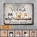 Pawzity Metal Bar Signs, Gifts For Pet Lovers, Vodka Fasting Room Vintage Signs, Personalized Housewarming Gifts