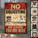 Pawzity Metal Yard Sign, Gifts For Pet Lovers, No Soliciting We Know You Are Here Funny Warning Signs