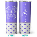 A Wise Woman Once Said "I'm Outta Here" - Personalized Custom Tumbler - Purple Retirement Gift For Women