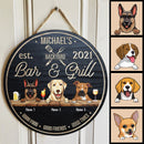 Pawzity Backyard Signs, Gifts For Dog Lovers, Backyard Bar & Grill Good Food Good Friends Good Times Custom Wooden Signs , Dog Mom Gifts
