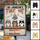 Pawzity Metal Camping Signs, Gifts For Cat Lovers, Fire Pit Roasting & Toasting