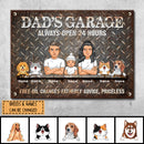 Pawzity Welcome Metal Garage Sign, Gifts For Pet Lovers, Dad's Garage Always Open 24 Hours Free Oil Changes Fatherly Advice