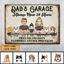 Pawzity Welcome Metal Garage Sign, Gifts For Pet Lovers, Dad's Garage Always Open 24 Hours Free Oil Changes Vintage Style