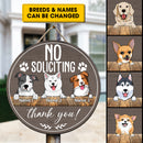 Pawzity No Soliciting Custom Wooden Sign, Gifts For Dog Lovers, Thank You Personalized Housewarming Gifts