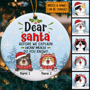 Before I Explain How Much Do You Know Circle Ceramic Ornament - Personalized Cat Lovers Decorative Christmas Ornament