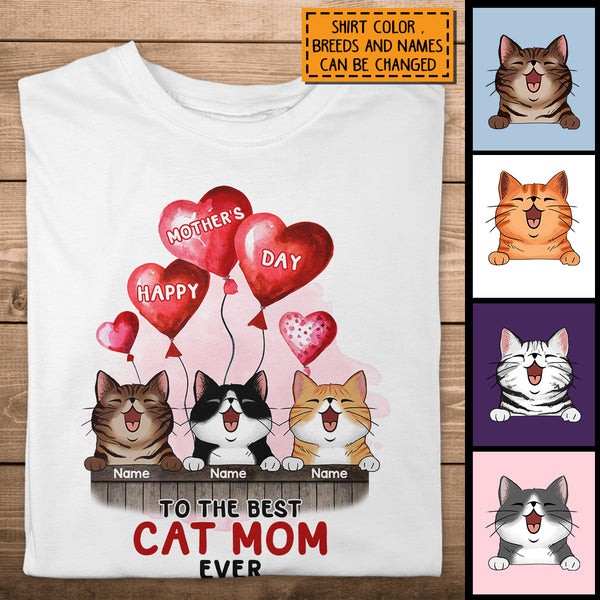 Personalized Cat Breeds T-shirt, Gifts For Mother's Day, To The Best Cat Mom Ever, T-shirt For Cat Moms