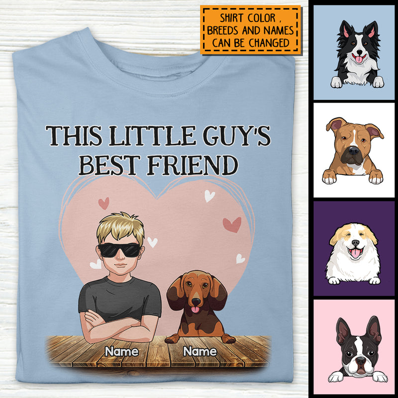 Personalized Dog Breeds T-shirt, Gifts For Dog Lovers, This Little Guy's Best Friend, Gifts For Son
