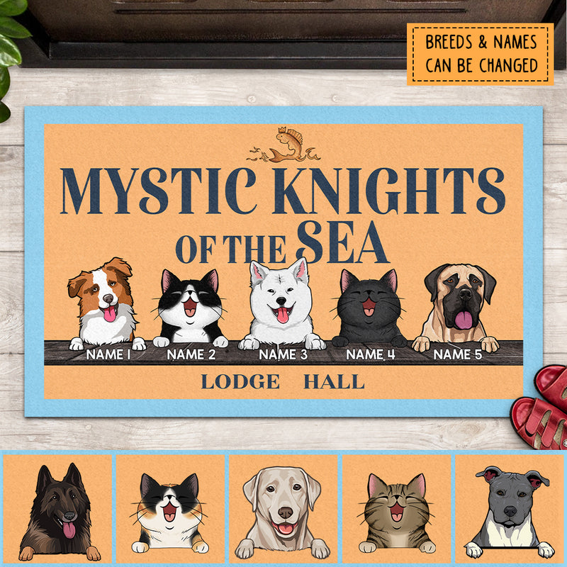 Pawzity Personalized Doormat, Gifts For Pet Lovers, Mystic Knights Of The Sea Lodge Hall Front Door Mat