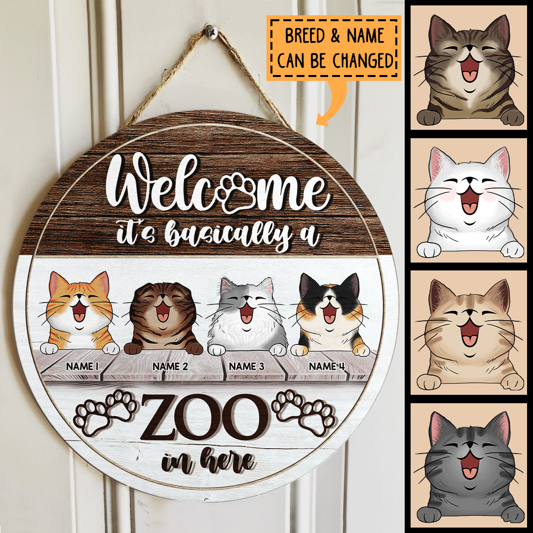 Pawzity Personalized Wood Signs, Gifts For Cat Lovers, It's Basically