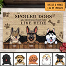 Pawzity Custom Doormat, Gifts For Dog Lovers, Spoiled Dogs And Their Household Staff Live Here Front Door Mat