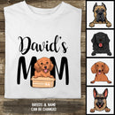 Dog's Mom, Dog In The Box, Custom Dog Name, Personalized Dog Breeds T-shirt, T-shirt For Dog Lovers