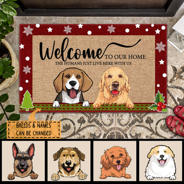 Dog Doormat Customized Name And Breed Welcome To Dog's House Human Live  Here Too