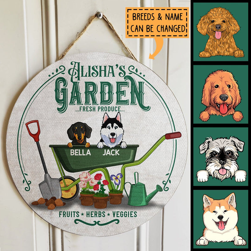 Pawzity Personalized Garden Signs, Gifts For Dog Lovers, My Garden Fresh Produce Fruits Herbs Veggies , Dog Mom Gifts