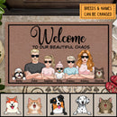 Pawzity Funny Welcome Mat, Gifts For Pet Lovers, Welcome To Our Beautiful Chaos Outdoor Door Mat