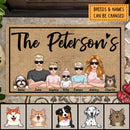 Pawzity Personalized Doormat, Gifts For Pet Lovers, The Peterson's Cool Family Outdoor Door Mat