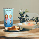 You Are My Person, To My Bestie - Blue Gradient Background - Custom Tumbler - Birthday Gift For Best Friend, Bestie, BFF