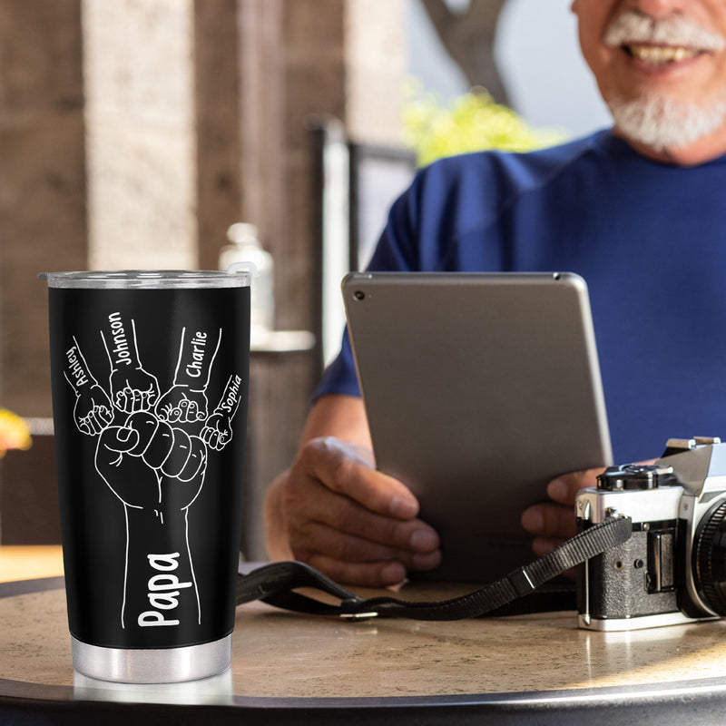 Best Papa Ever - Personalized Custom Tumbler - Christmas Birthday Gift For Dad, Father