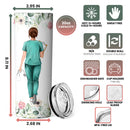 Floral Nurse Week 2022 Tumbler - Personalized Custom Skinny Tumbler - Gift For Nurse